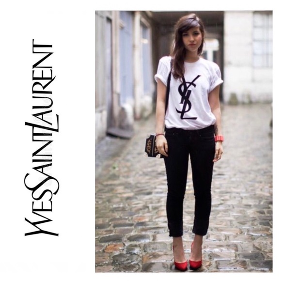 Yves Saint Laurent Tops - Yves Saint Laurent tshirt